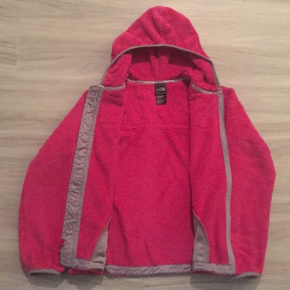 Girls The North Face Fleece Hoodie Jacket Large - Picture 3 of 5